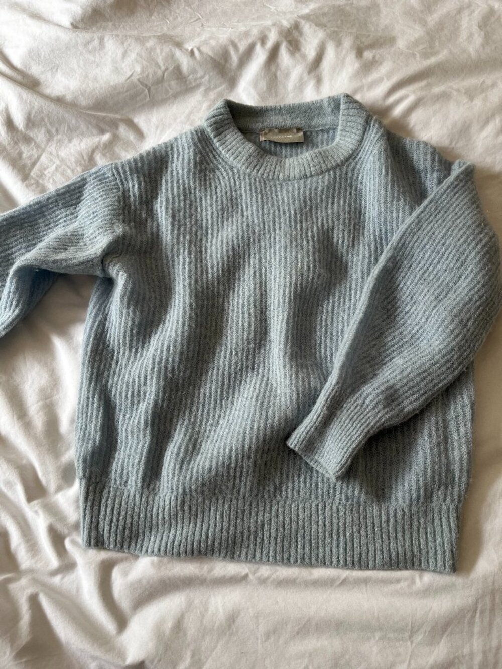 Everlane Cocoon Crew Alpaca Sweater Baby blue Small